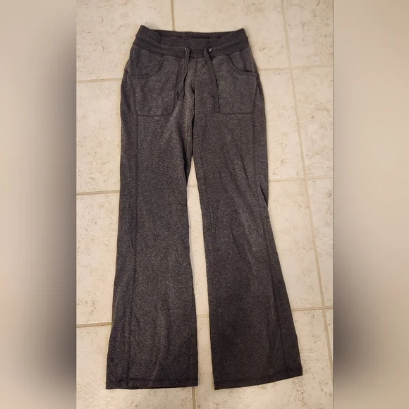 Womens Slim Boot Sweatpants Joggers Size S Grey Low Rise #G244 - Picture 1 of 5